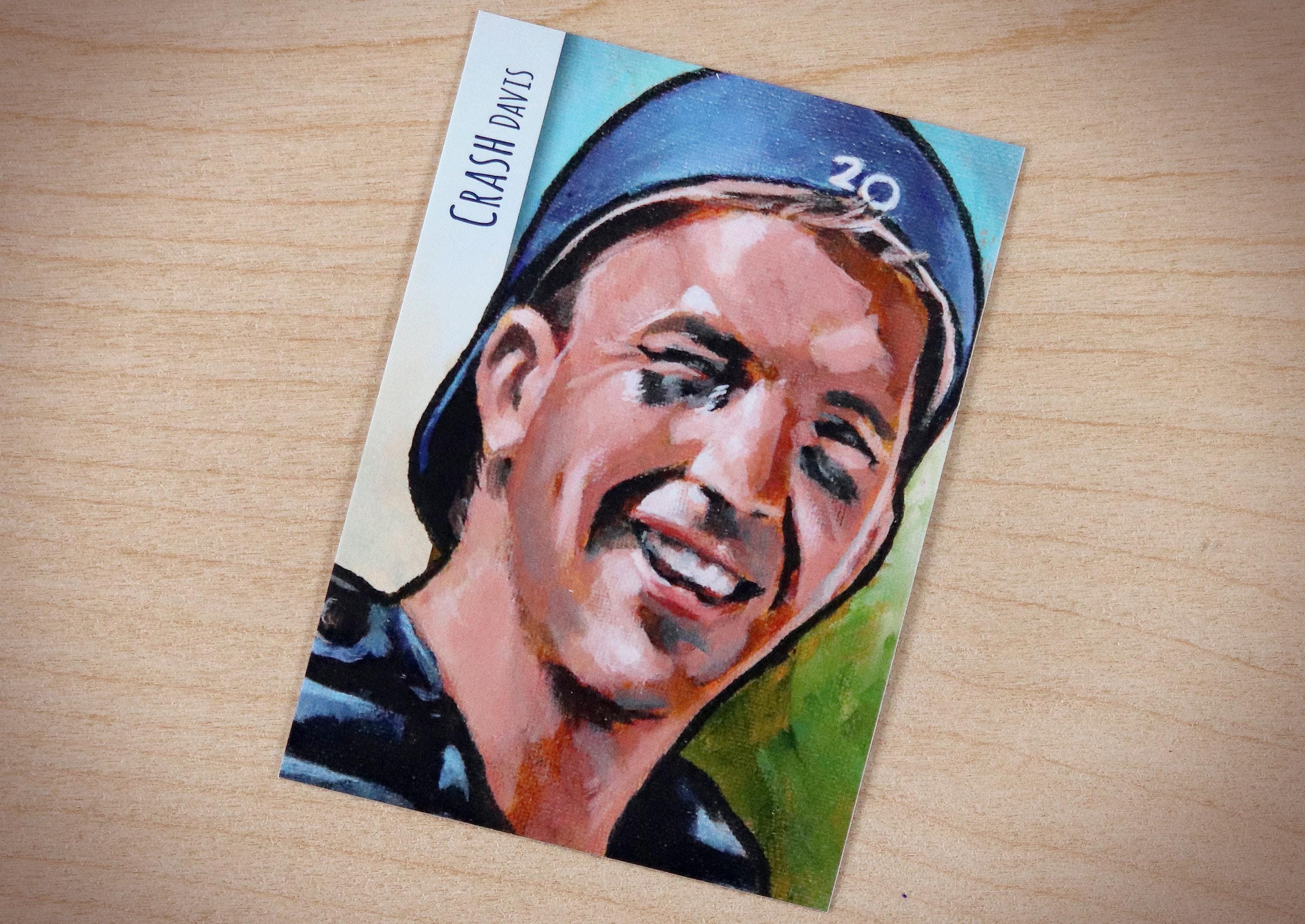 Bull Durham Crash Davis Kevin Costner ACEO Limited Edition Baseball Art Card