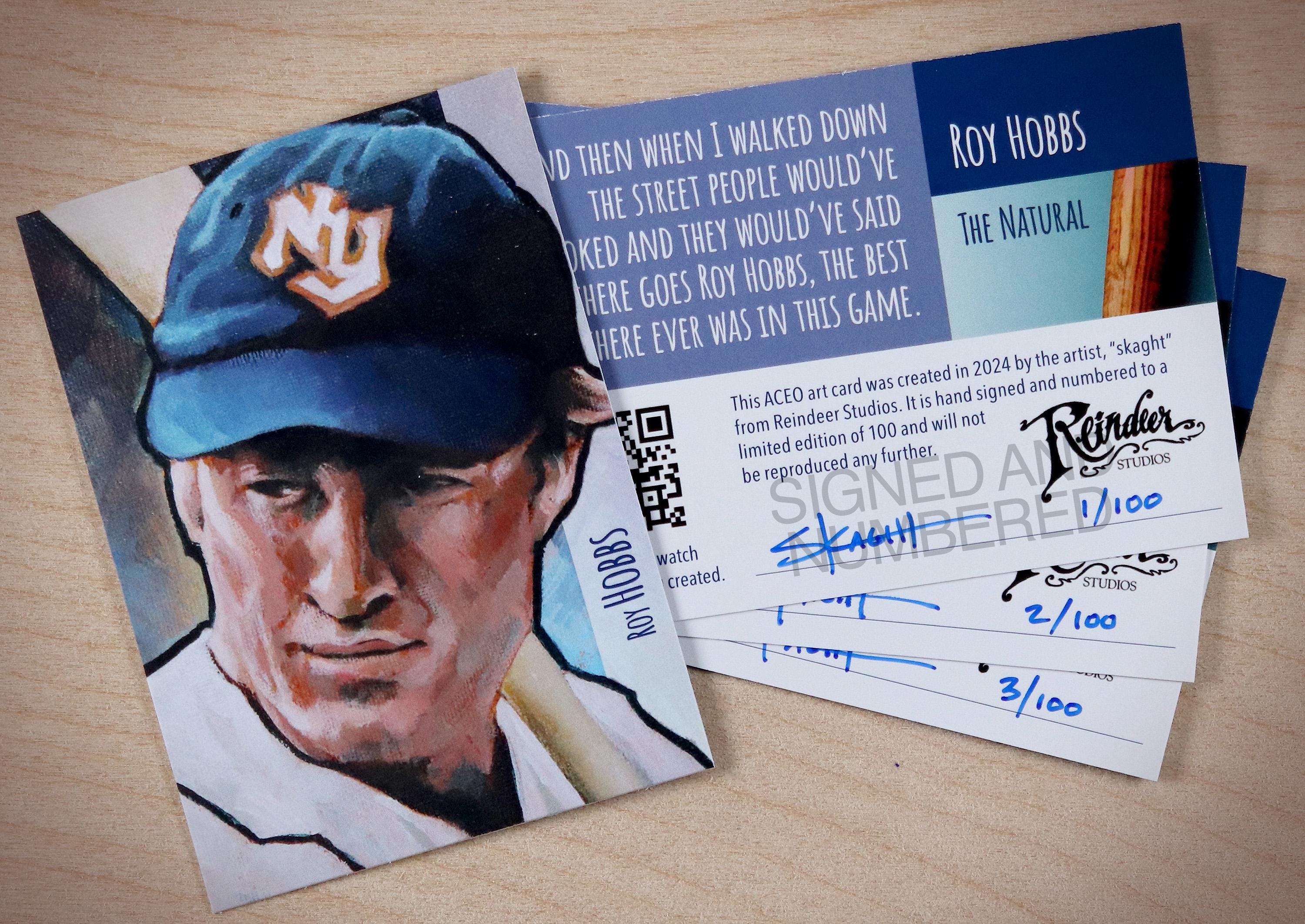 The Natural Roy Hobbs Robert Redford ACEO Limited Edition Baseball Art Card