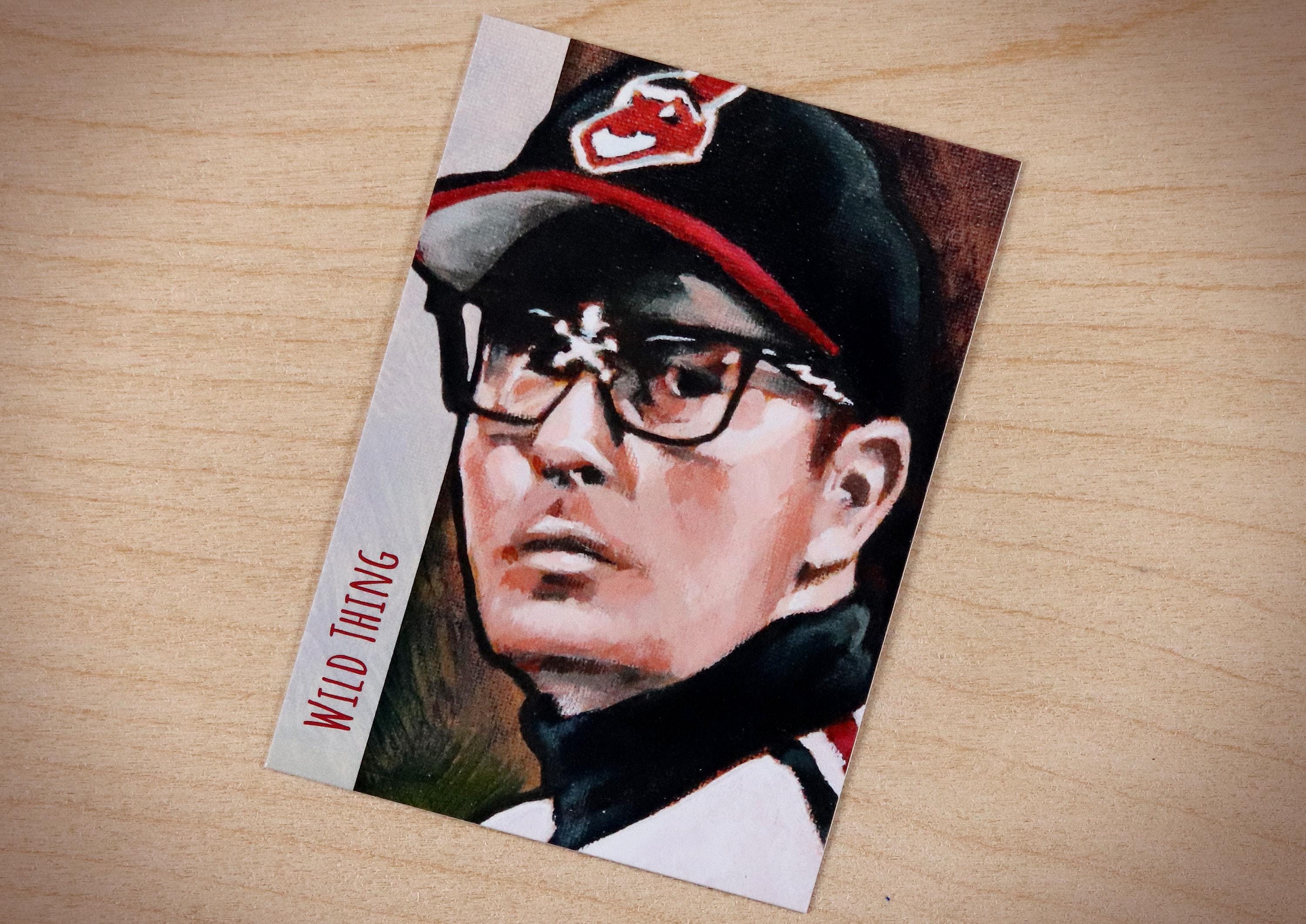 Major League Rick Wild Thing Vaughn Charlie Sheen ACEO Limited Edition Baseball Art Card