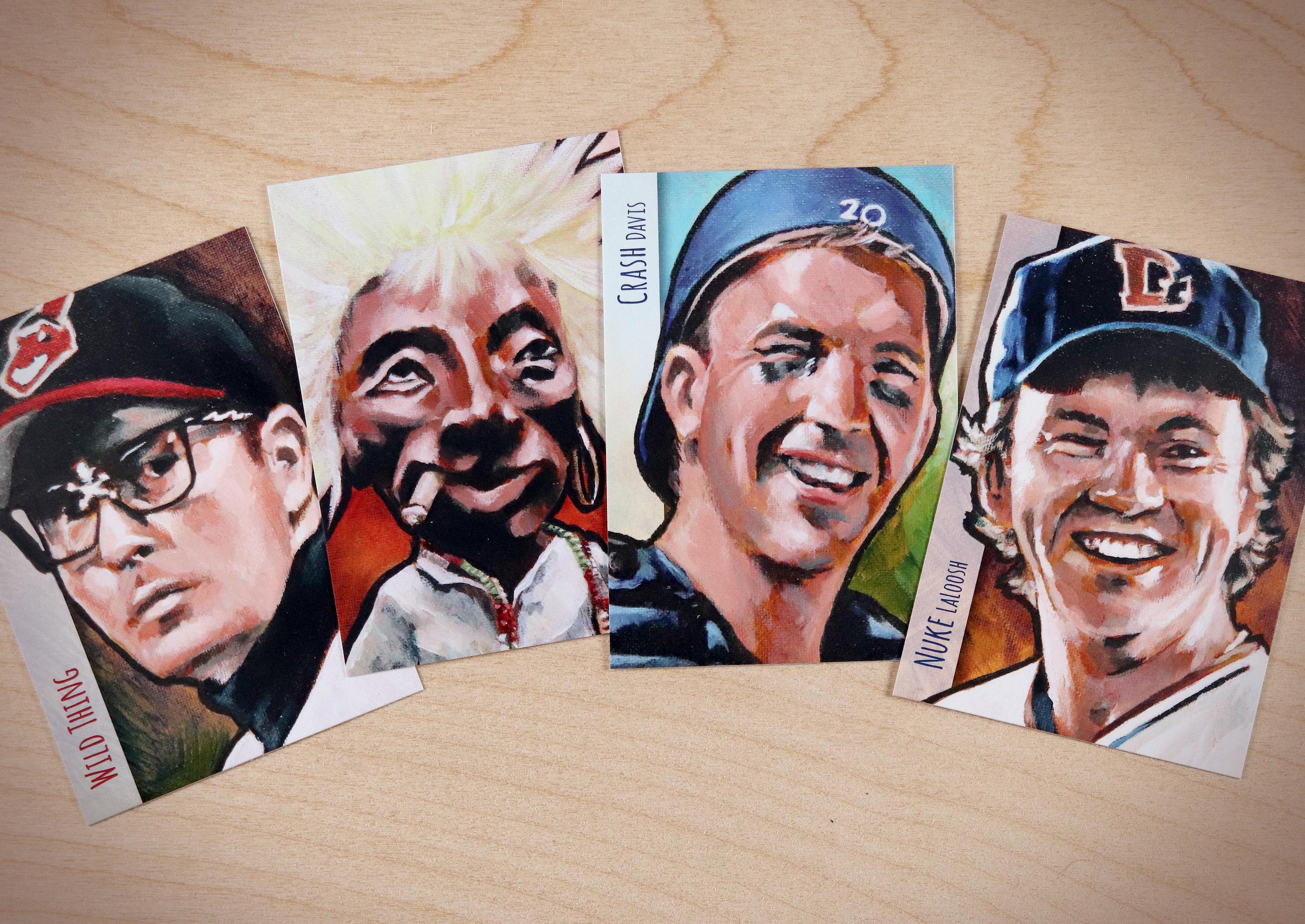 Baseball Movie Greats Complete Set (All 11 Cards) ACEO Limited Edition Baseball Art Cards