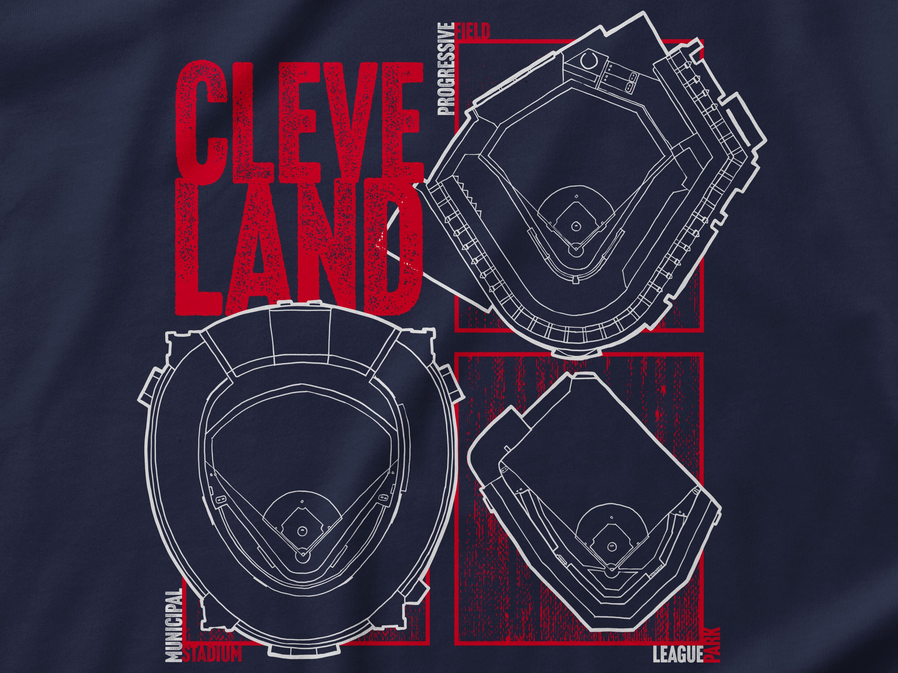 Cleveland Guardians Indians History Baseball Stadiums Unisex t-shirt