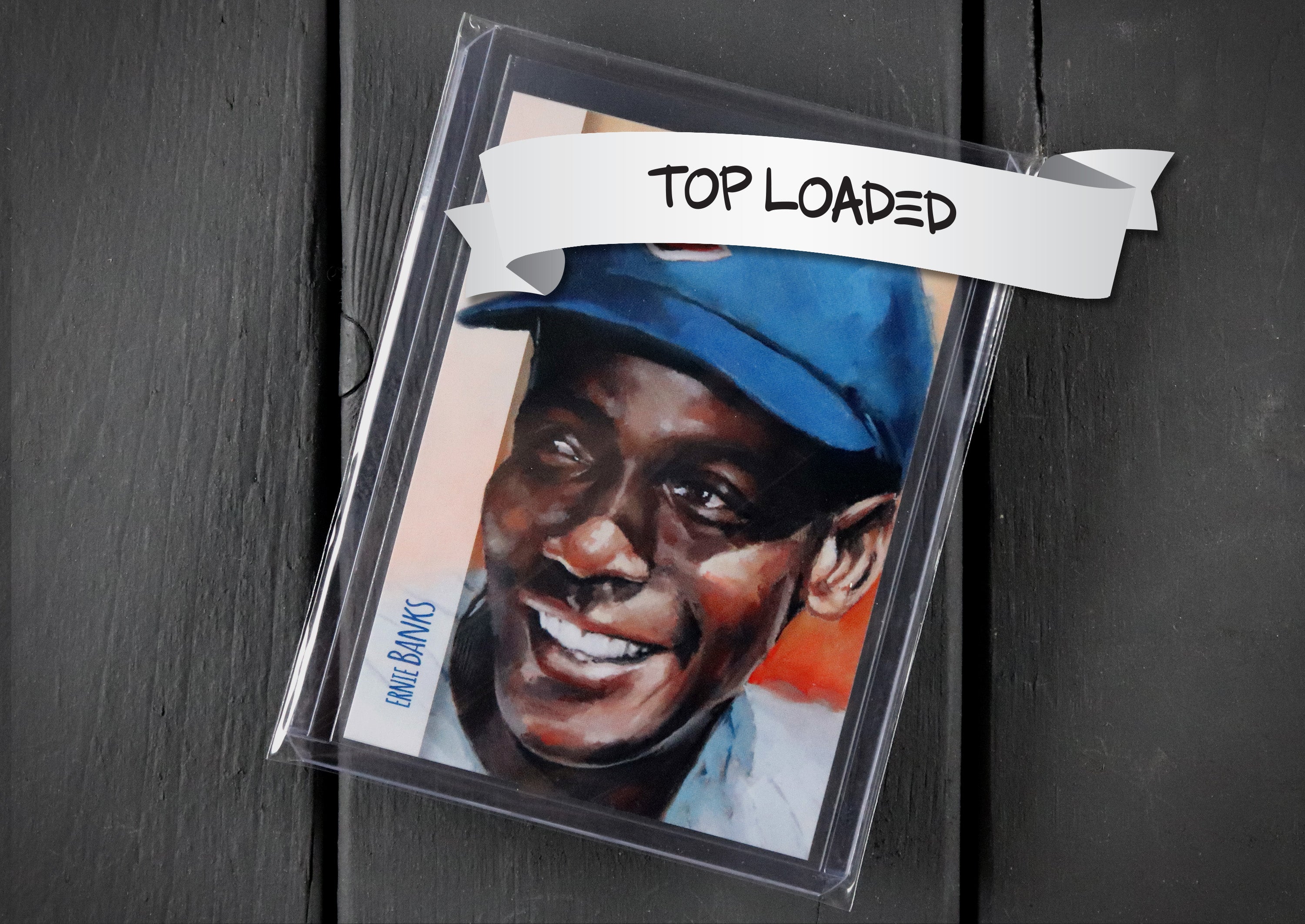 Ernie Banks ACEO Limited Edition Baseball Art Card Chicago Cubs