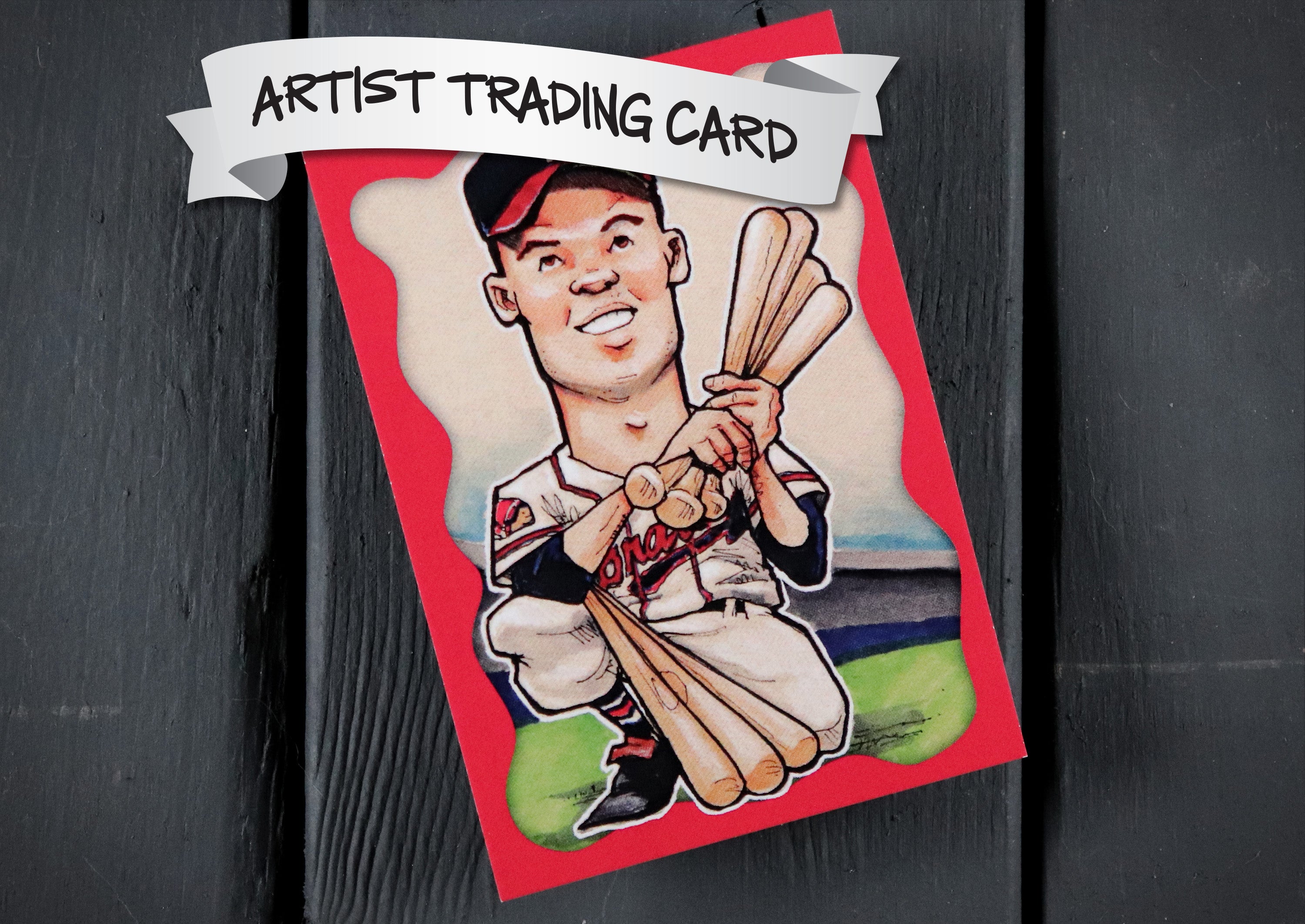 Eddie Mathews ACEO Limited Edition Baseball Art Card Atlanta Braves Boston Milwaukee