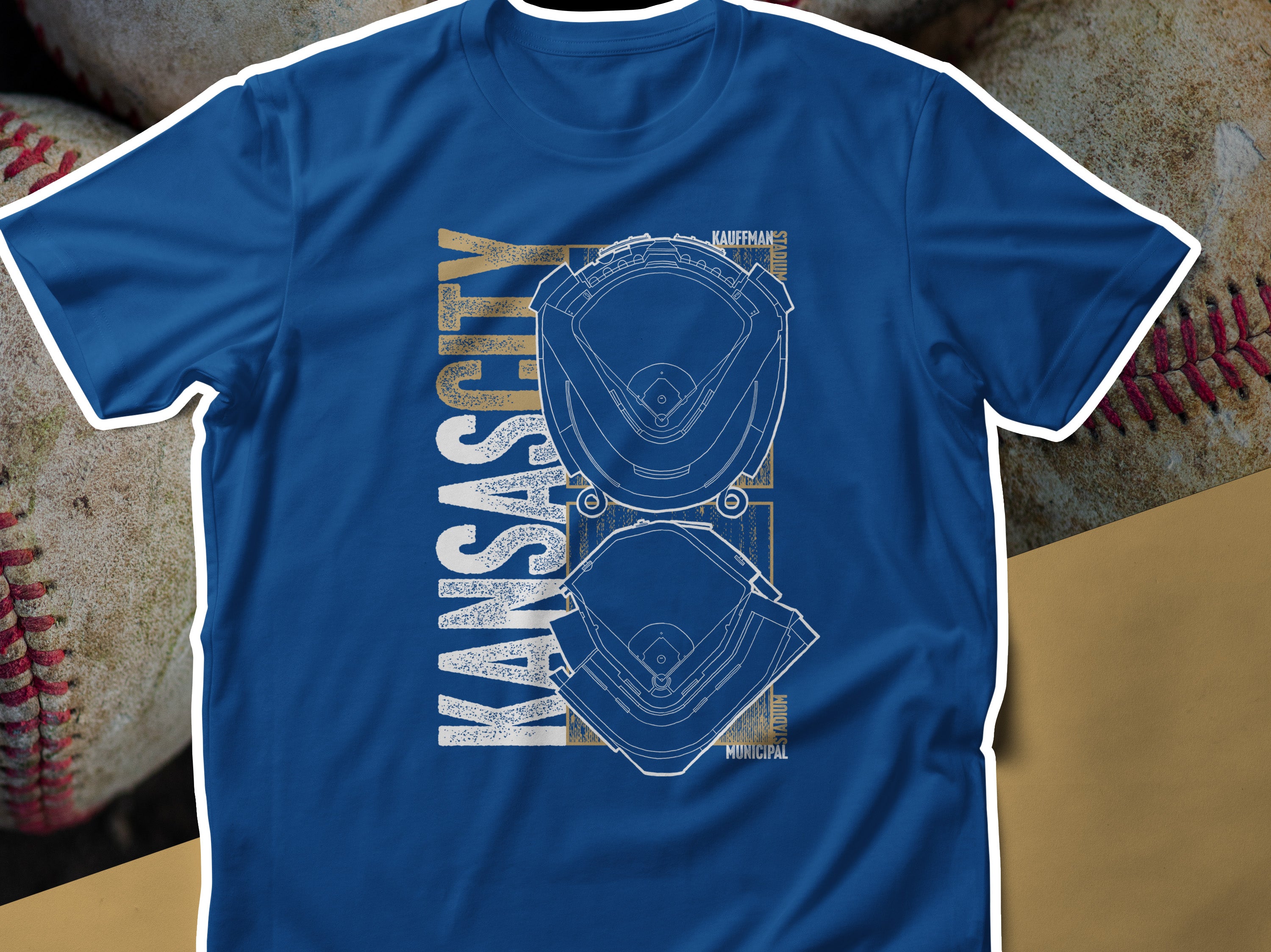 KC Kansas City Royals History Baseball Stadiums Unisex t-shirt