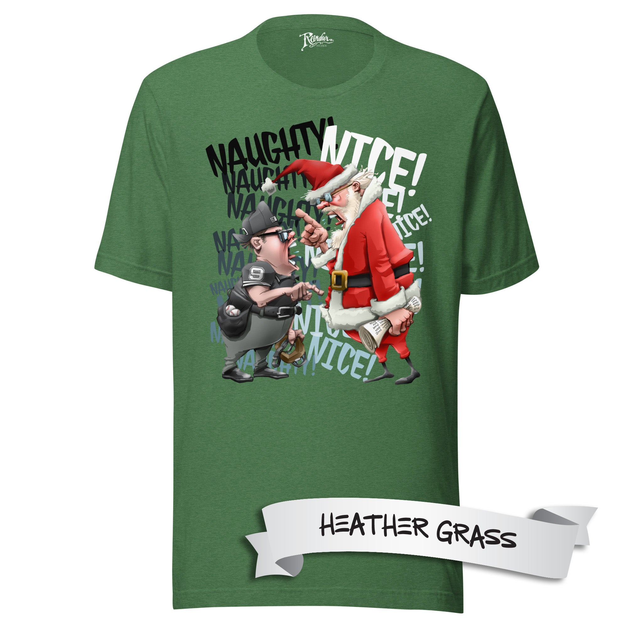 Naughty or Nice Christmas Baseball Unisex t-shirt