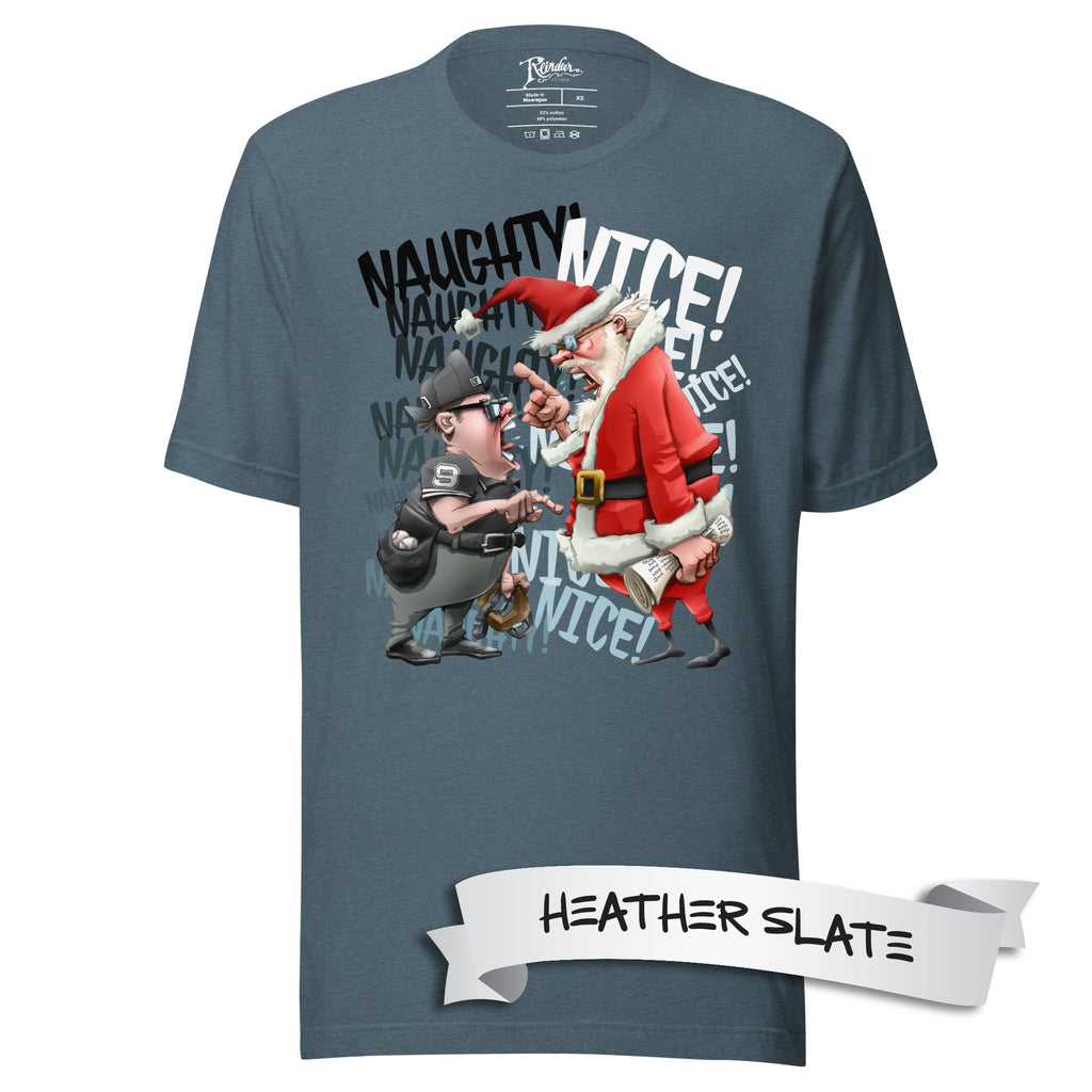 Naughty or Nice Christmas Baseball Unisex t-shirt