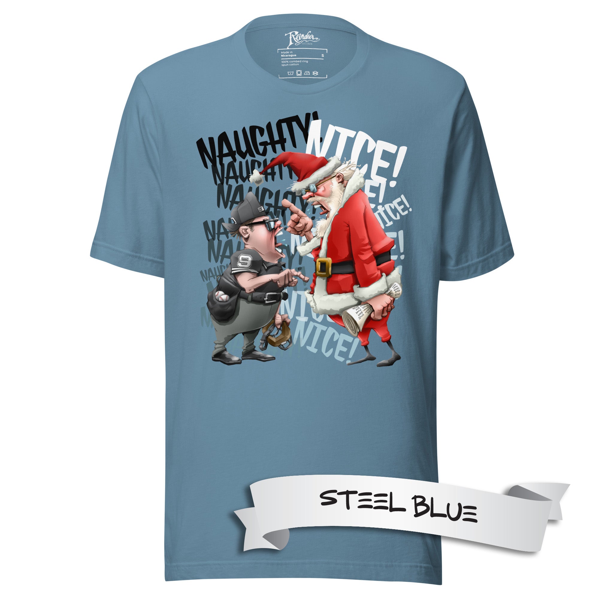 Naughty or Nice Christmas Baseball Unisex t-shirt