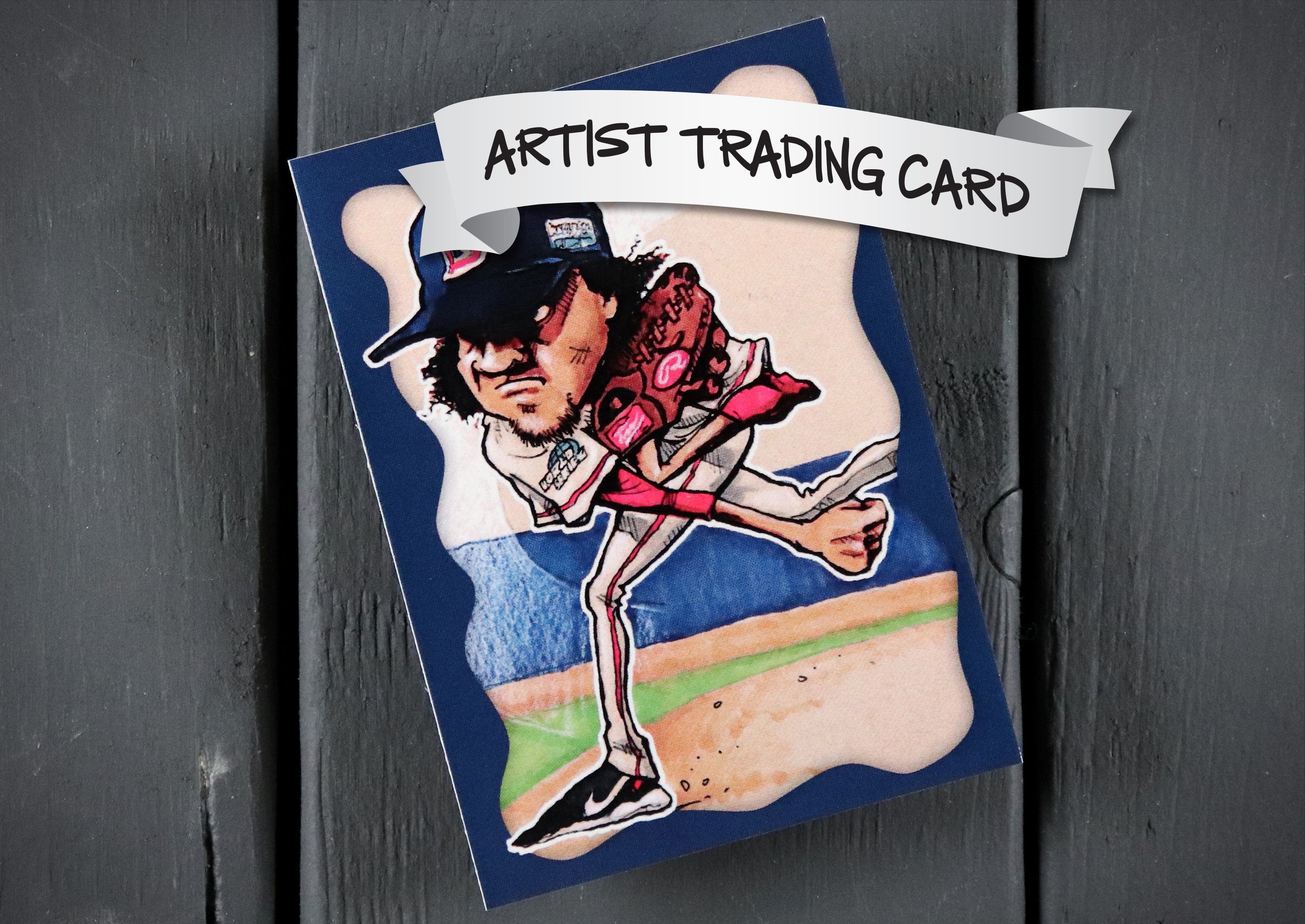 Pedro Martinez ACEO Limited Edition Baseball Art Card Boston Red Sox