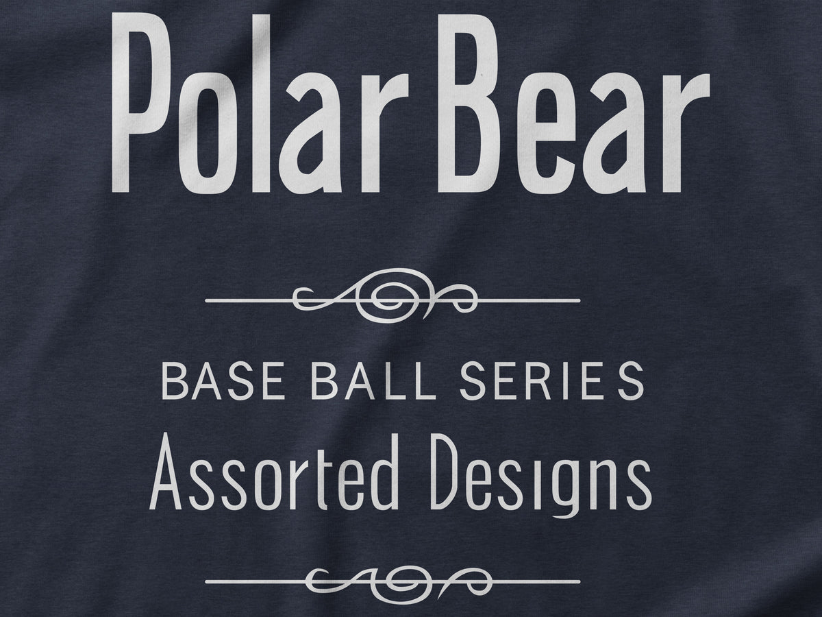 Polar Bear Back T206 Baseball Vintage Logo Pullover Hoodie