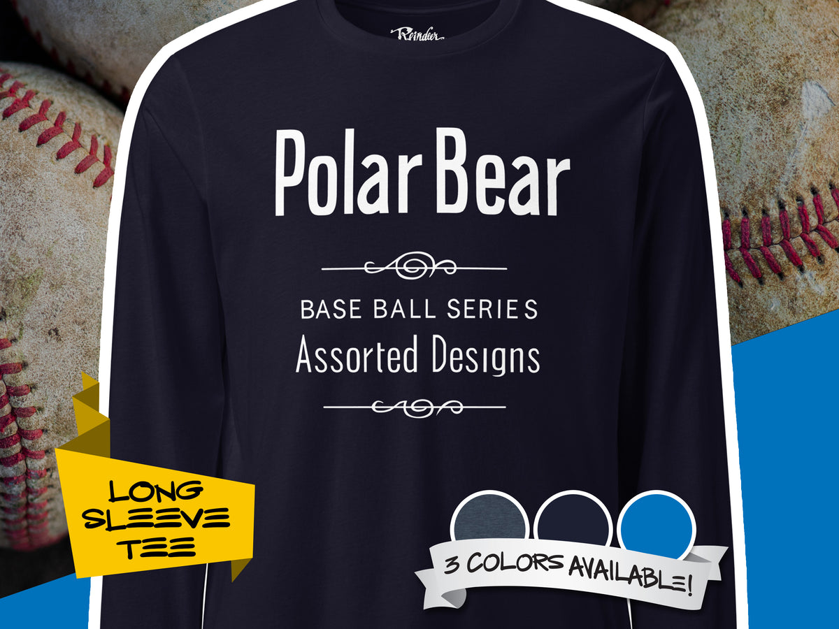 Polar Bear Back T206 Baseball Vintage Logo Long Sleeve T-shirt