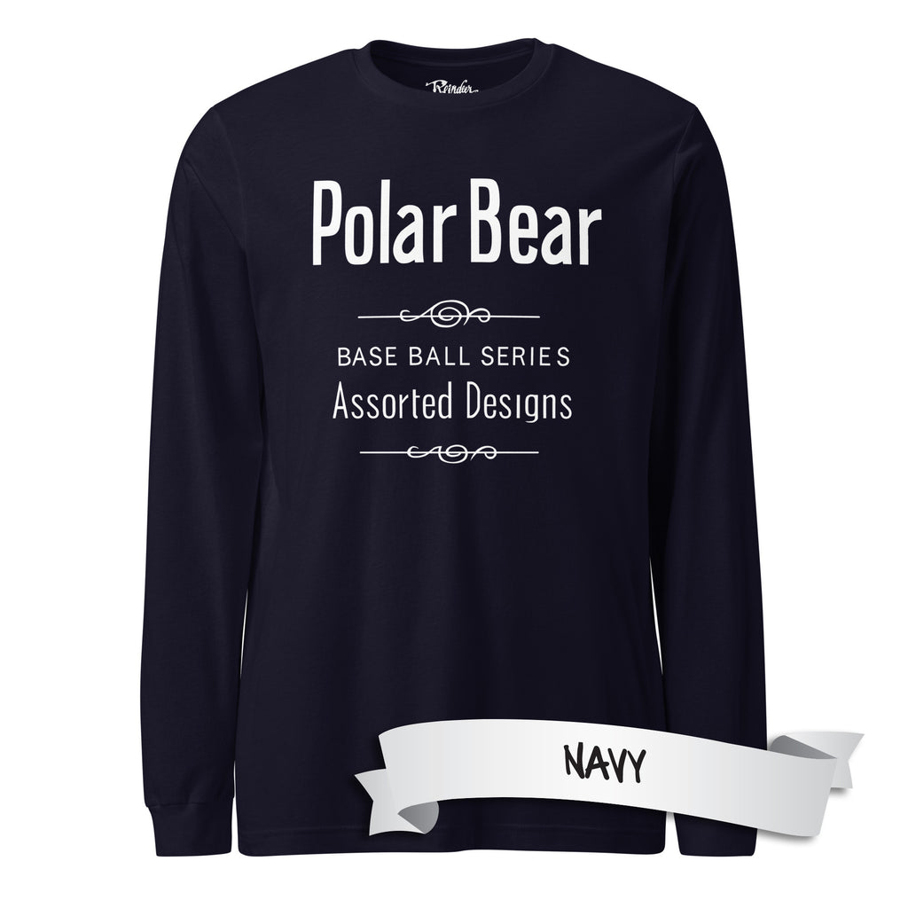 Polar Bear Back T206 Baseball Vintage Logo Long Sleeve T-shirt