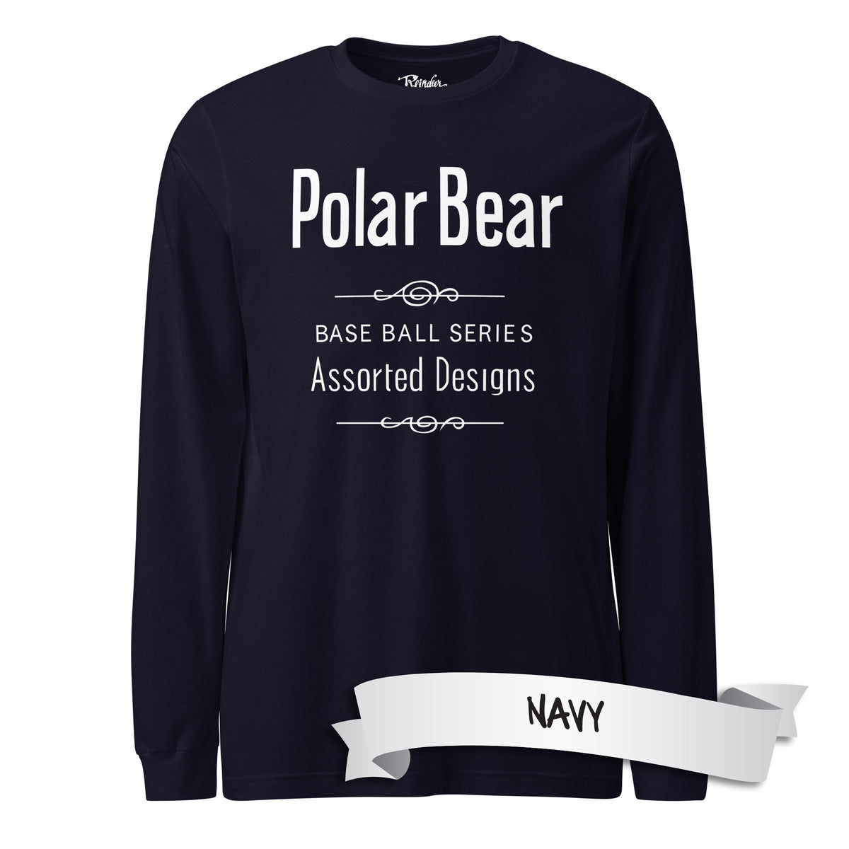 Polar Bear Back T206 Baseball Vintage Logo Long Sleeve T-shirt