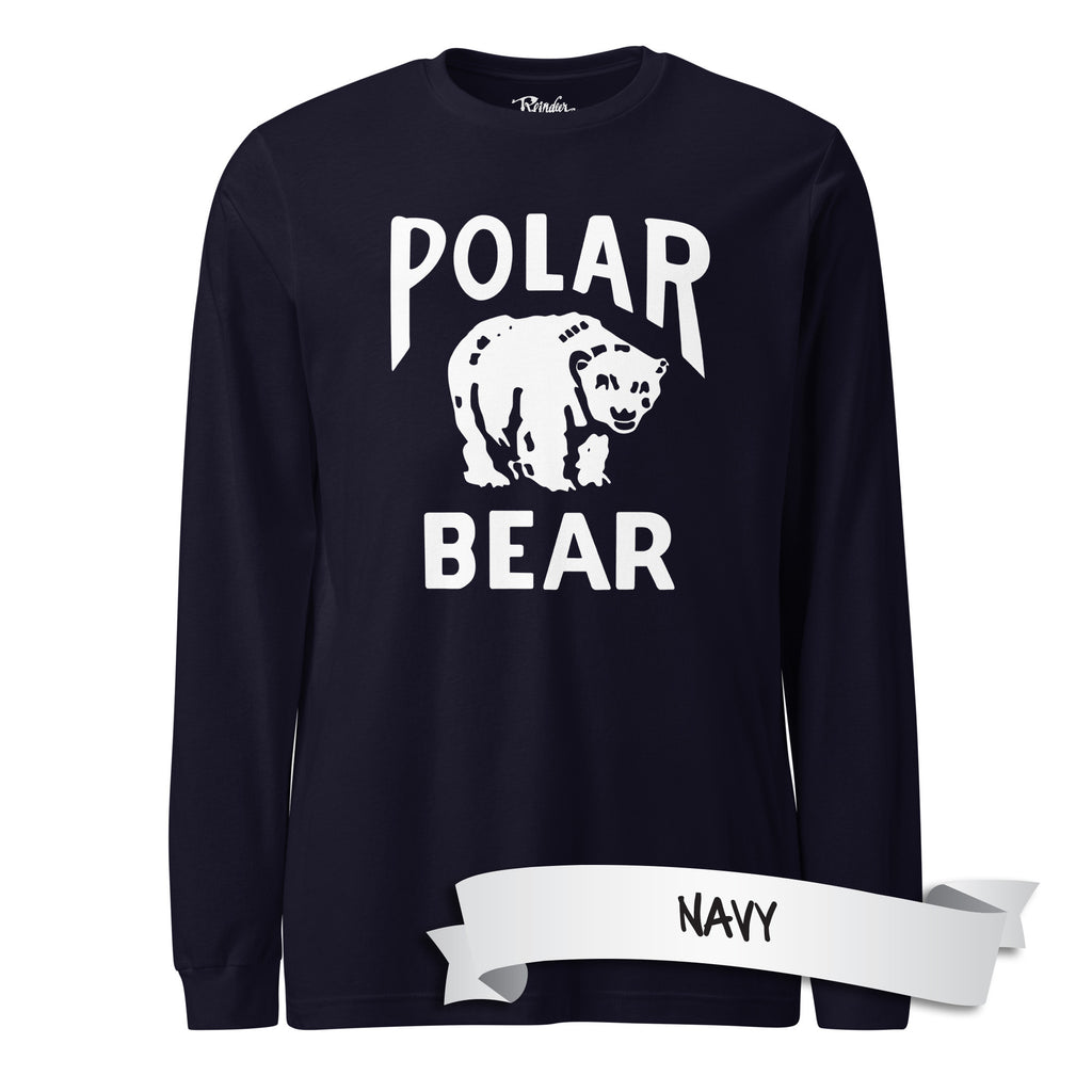 Polar Bear Baseball Vintage Logo Long Sleeve T-shirt