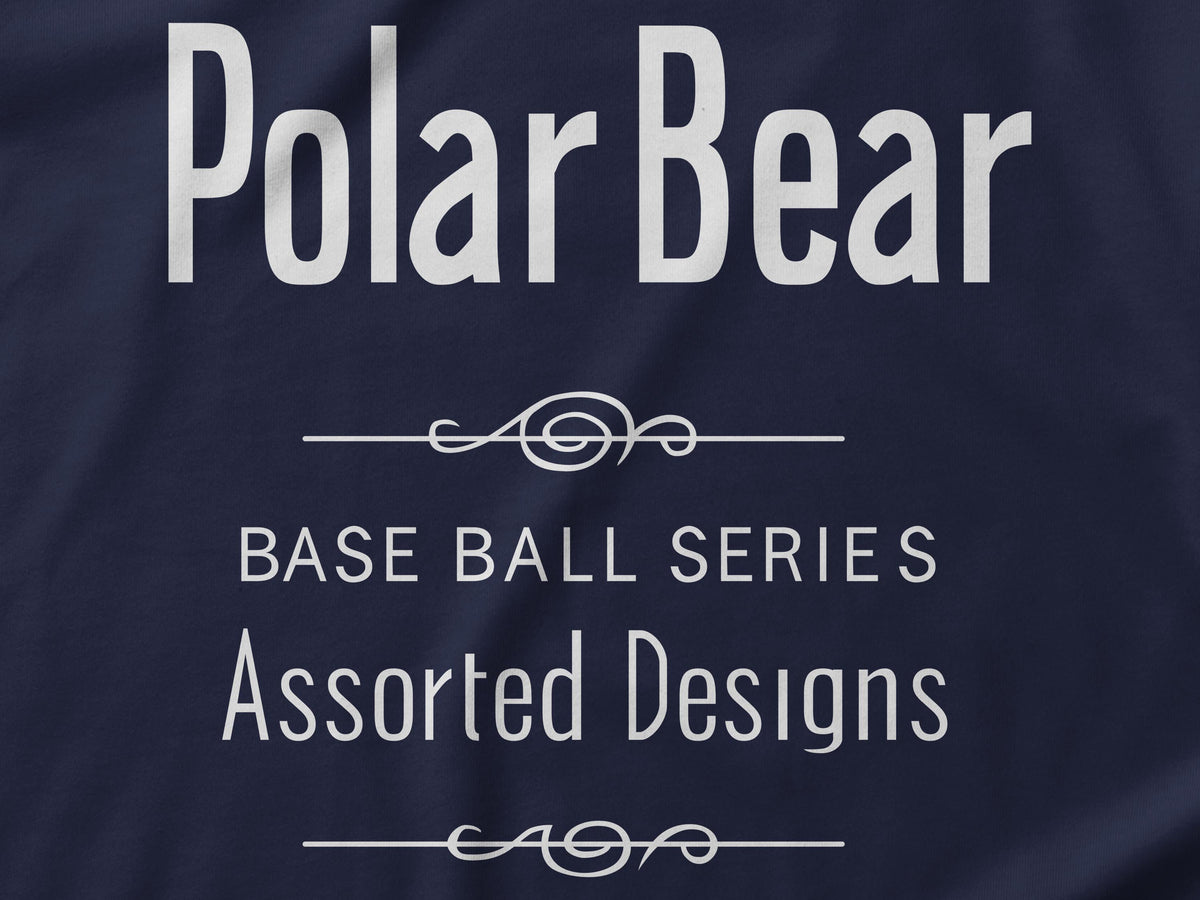 Polar Bear Back T206 Baseball Vintage Logo Long Sleeve T-shirt