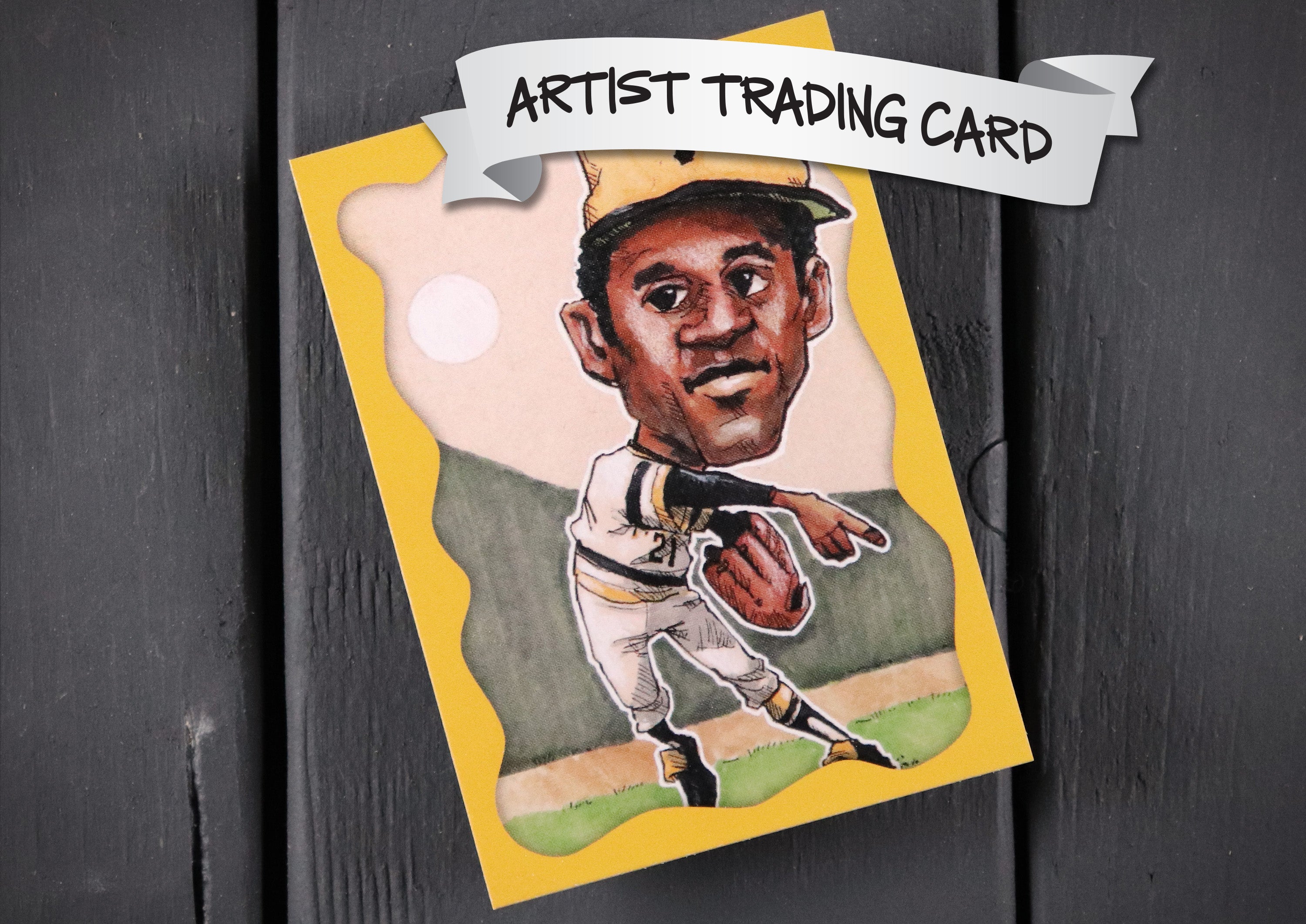 Roberto Clemente ACEO Limited Edition Baseball Doodle Art Card Pittsburgh Pirates