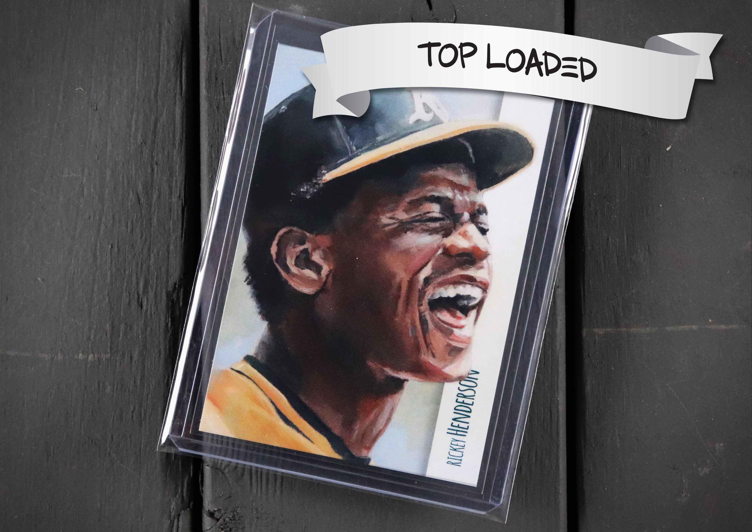 Rickey Henderson ACEO Limited Edition Baseball Art Card Oakland Athletics