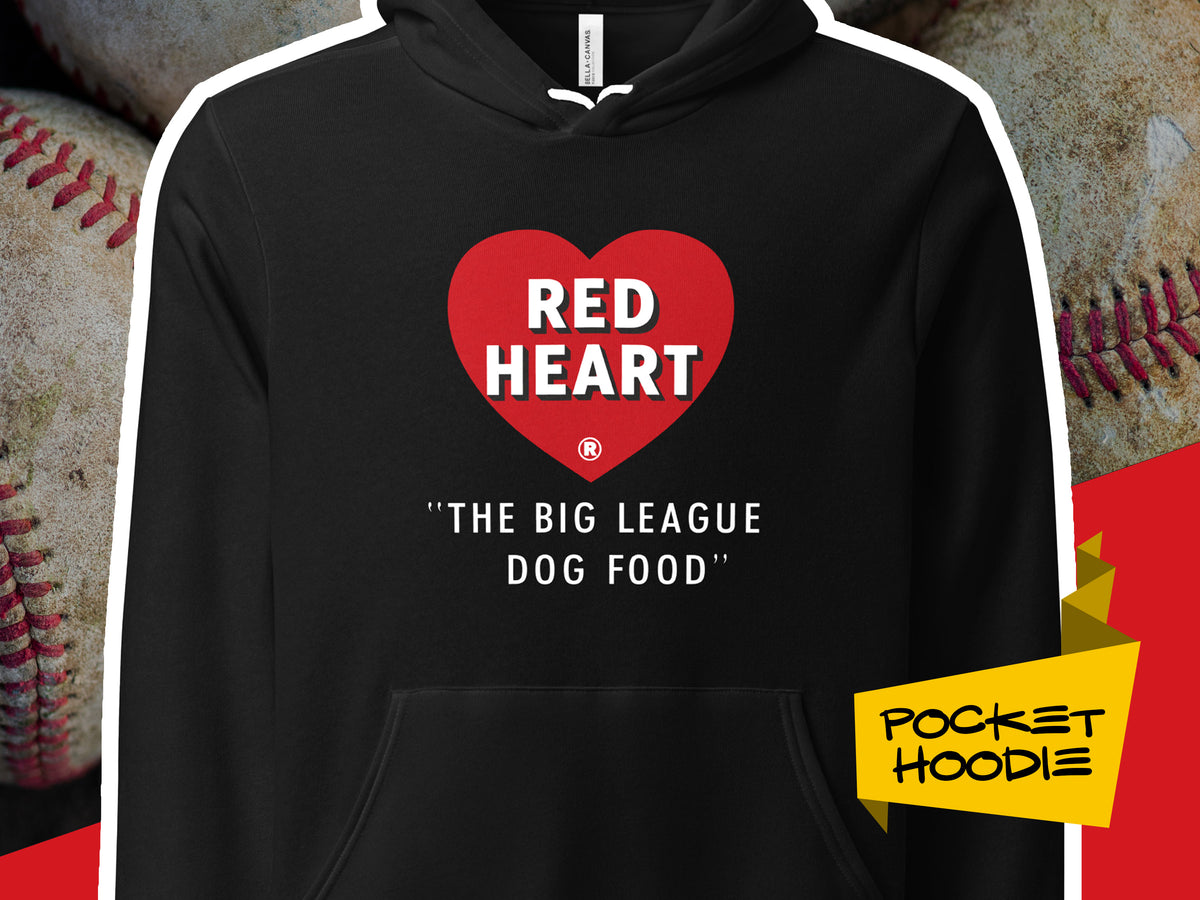 1954 Red Heart Dog Food Baseball Vintage Logo Unisex Pullover Hoodie
