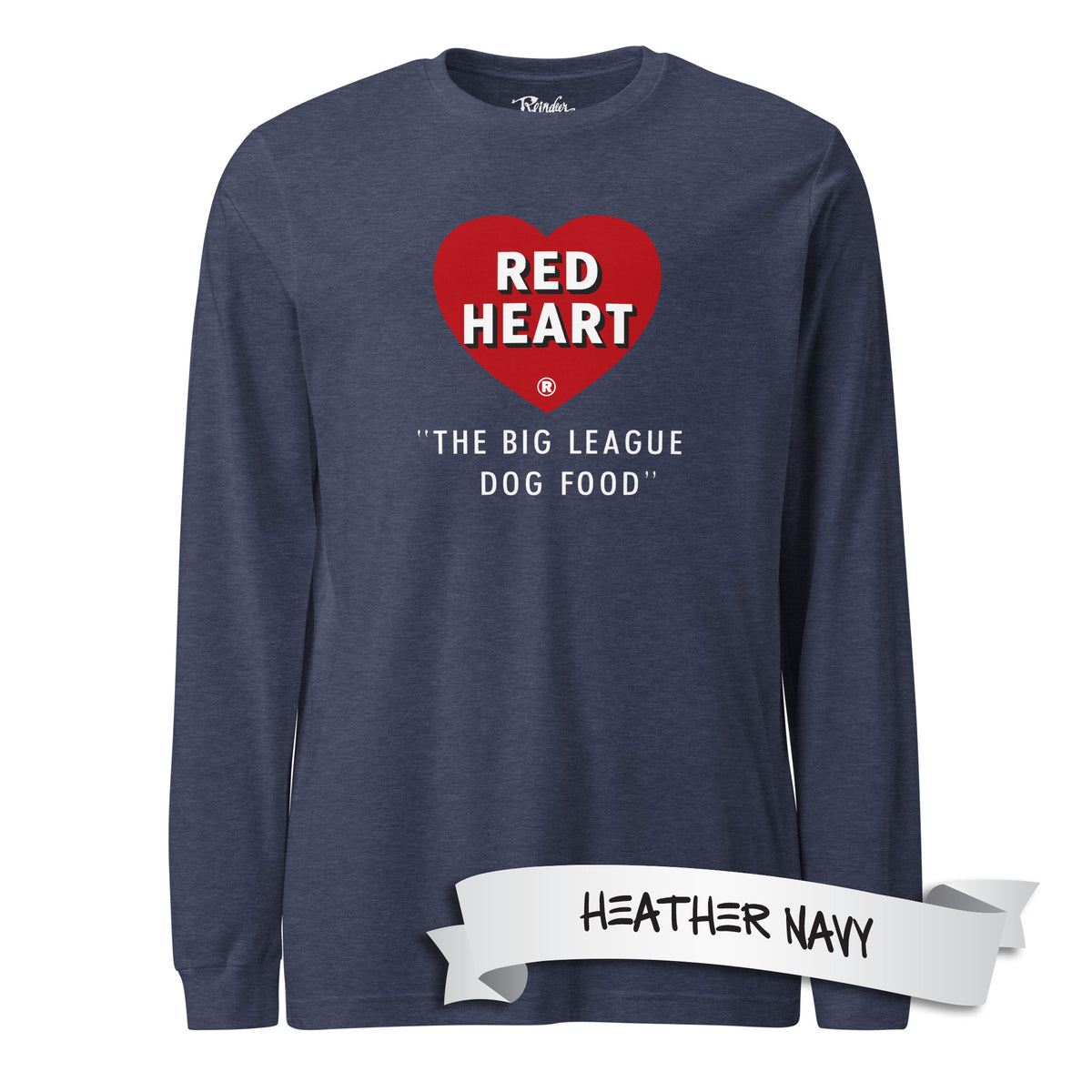 1954 Red Heart Dog Food Baseball Vintage Logo Long Sleeve T-shirt
