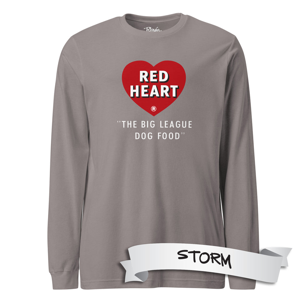 1954 Red Heart Dog Food Baseball Vintage Logo Long Sleeve T-shirt