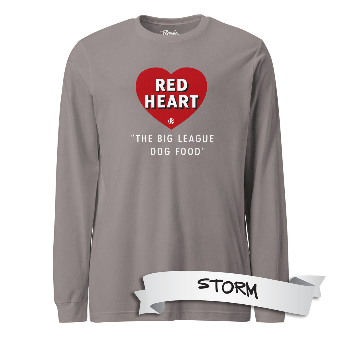 1954 Red Heart Dog Food Baseball Vintage Logo Long Sleeve T-shirt