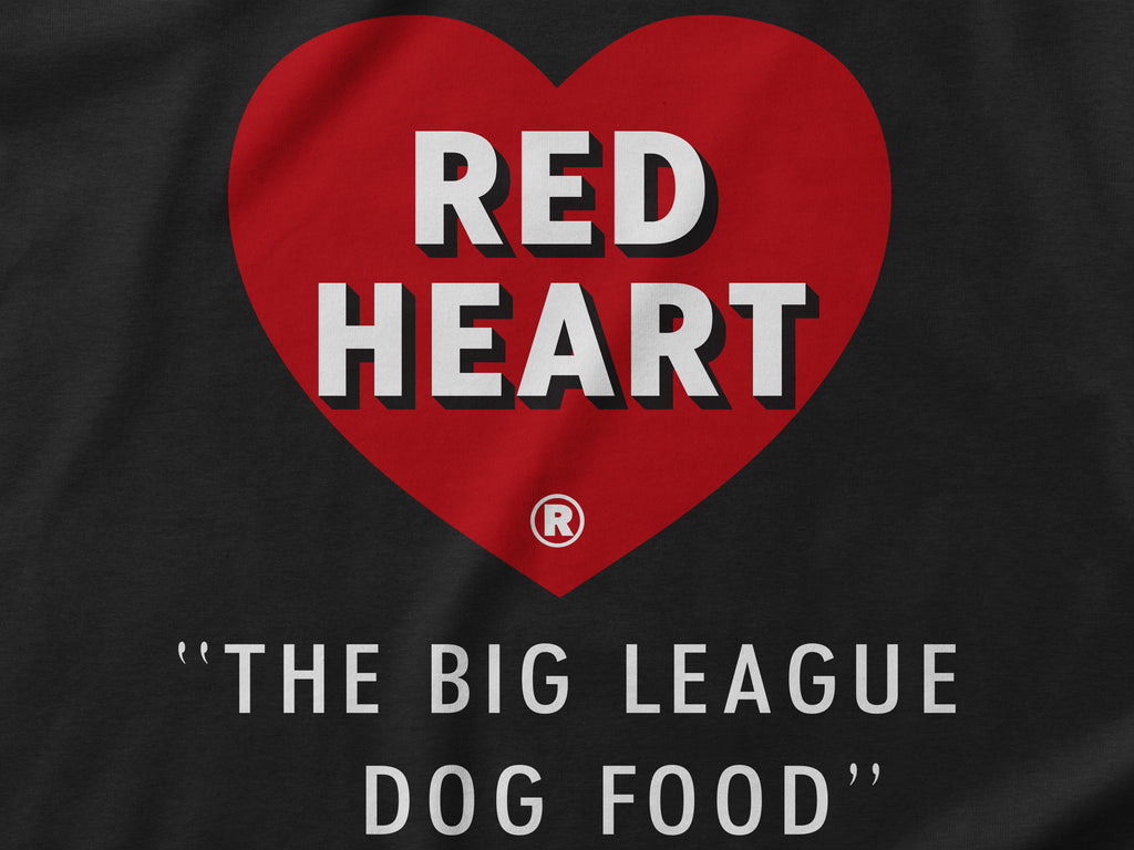 1954 Red Heart Dog Food Baseball Vintage Logo Long Sleeve T-shirt