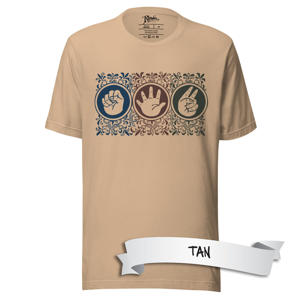 Rock Paper Scissors Menko Unisex t-shirt