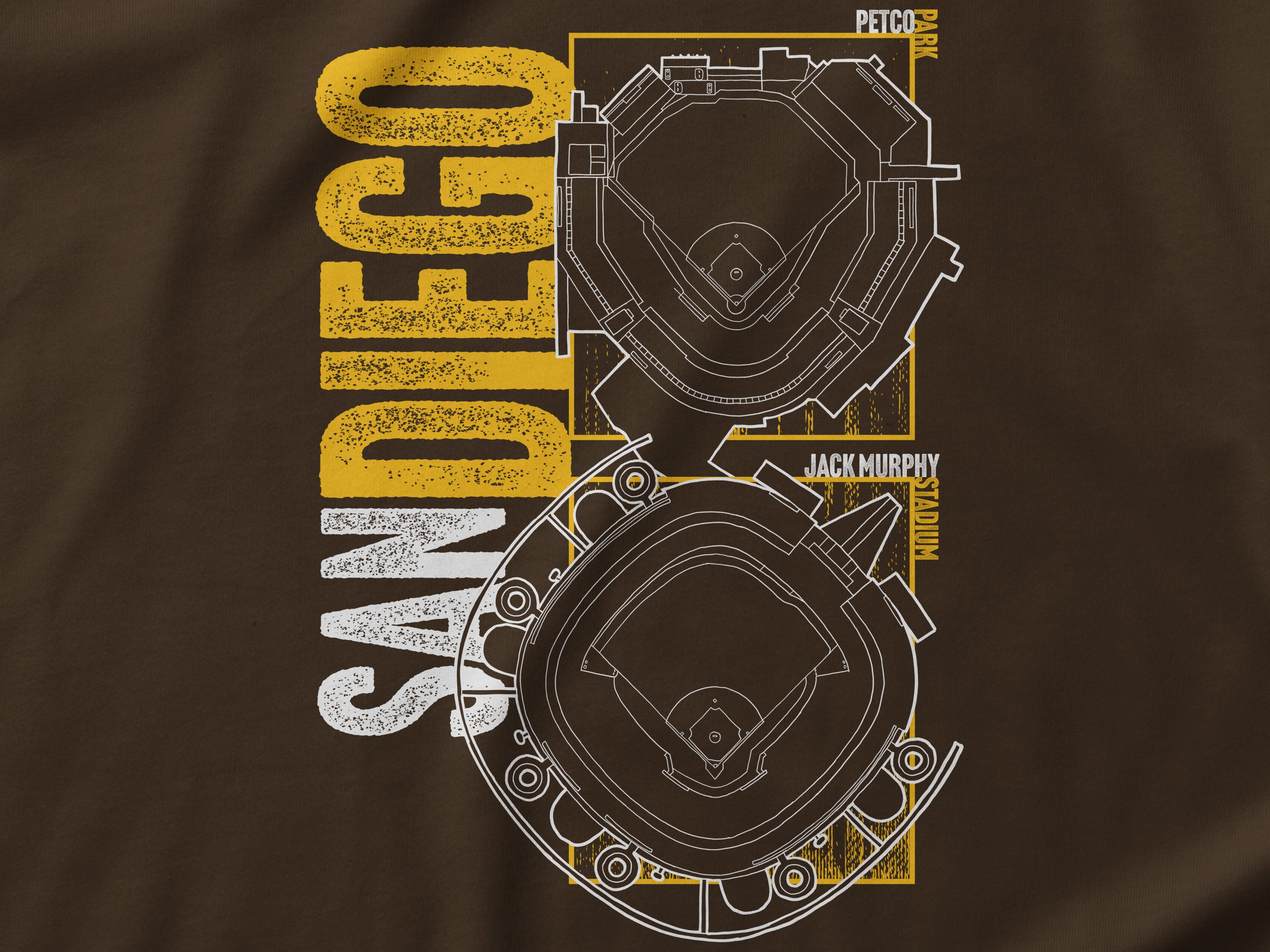 San Diego Padres History Baseball Stadium Unisex t-shirt