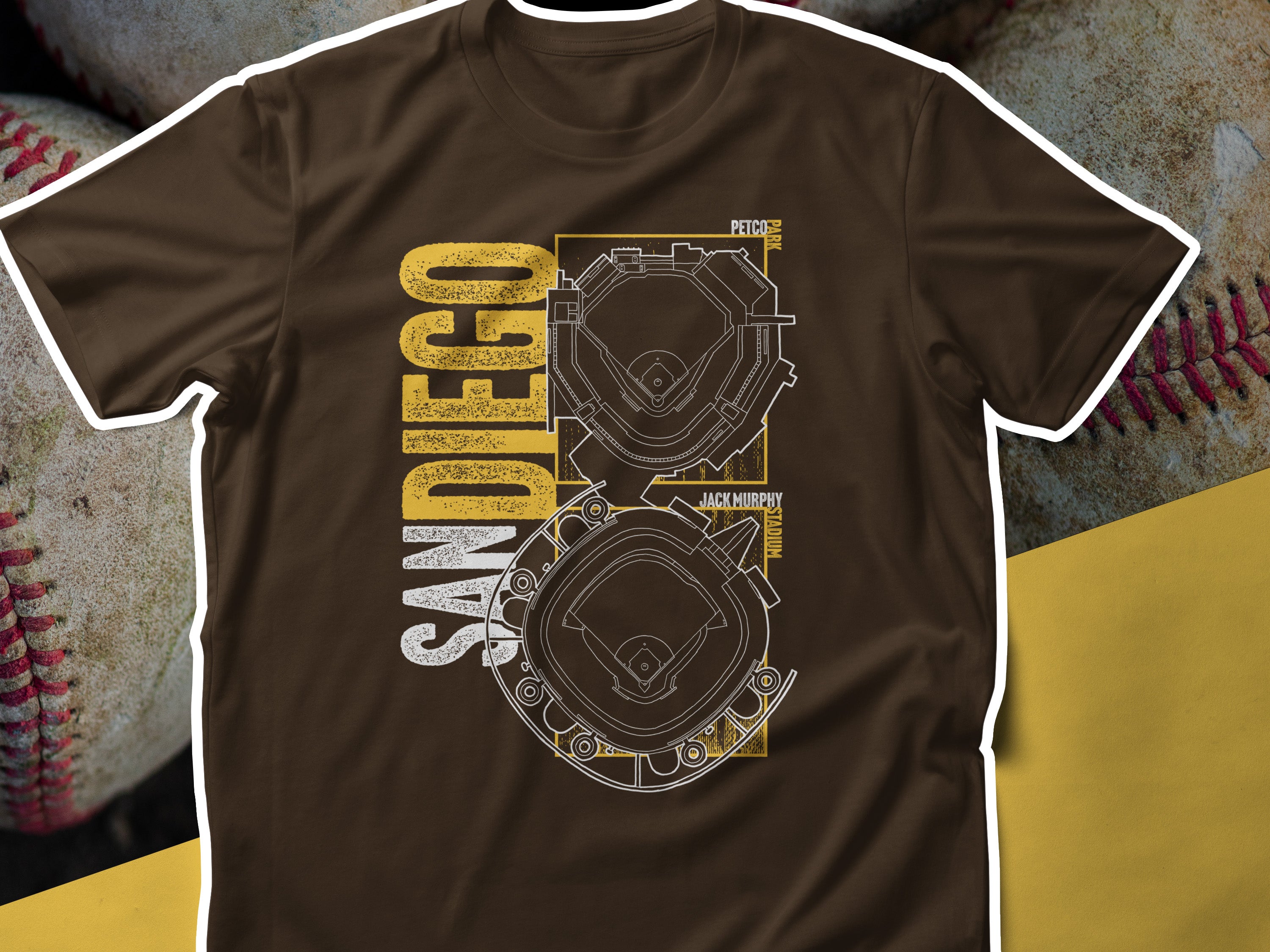 San Diego Padres History Baseball Stadium Unisex t-shirt