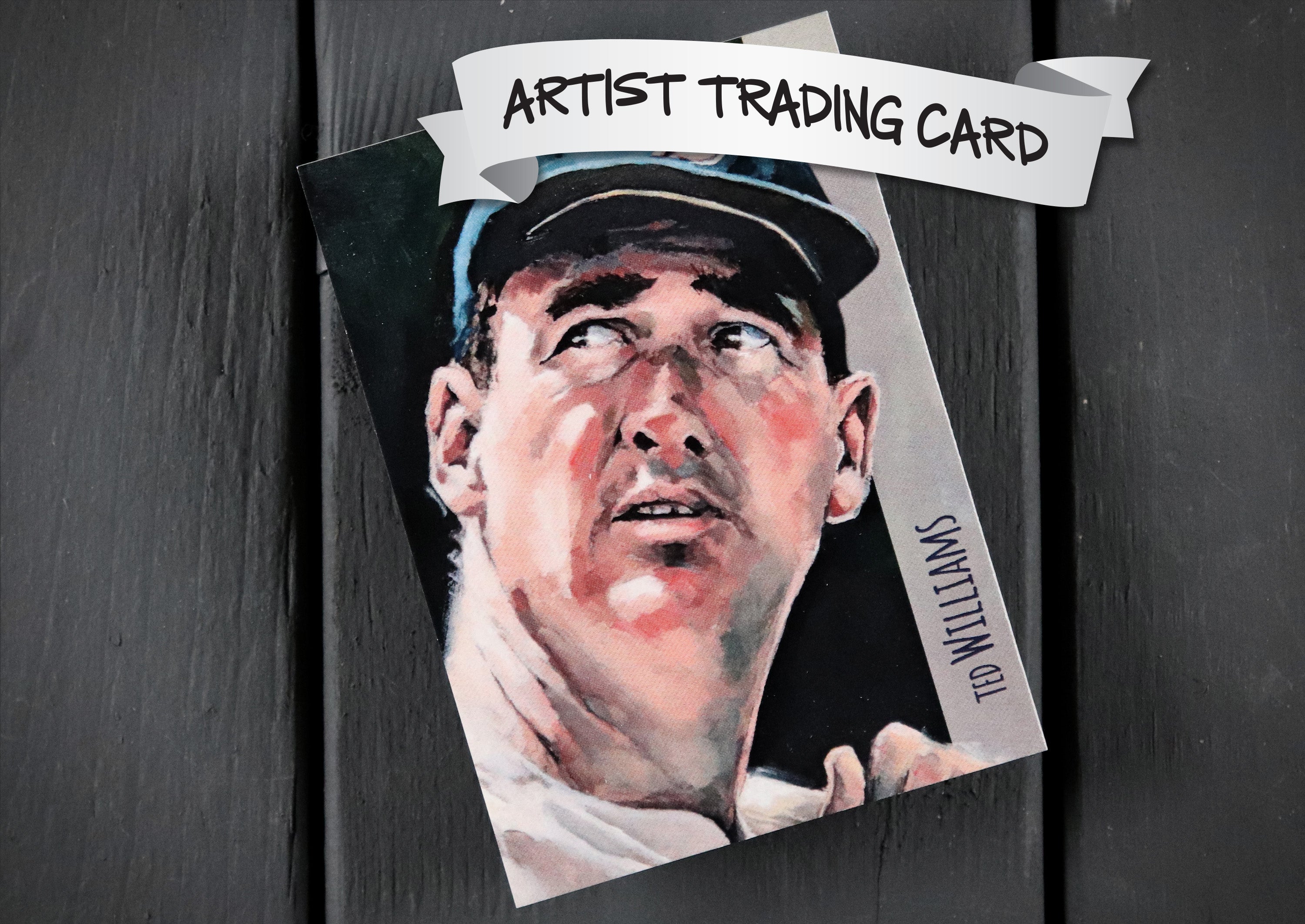 Ted Williams ACEO Limited Edition Baseball Art Card Boston Red Sox