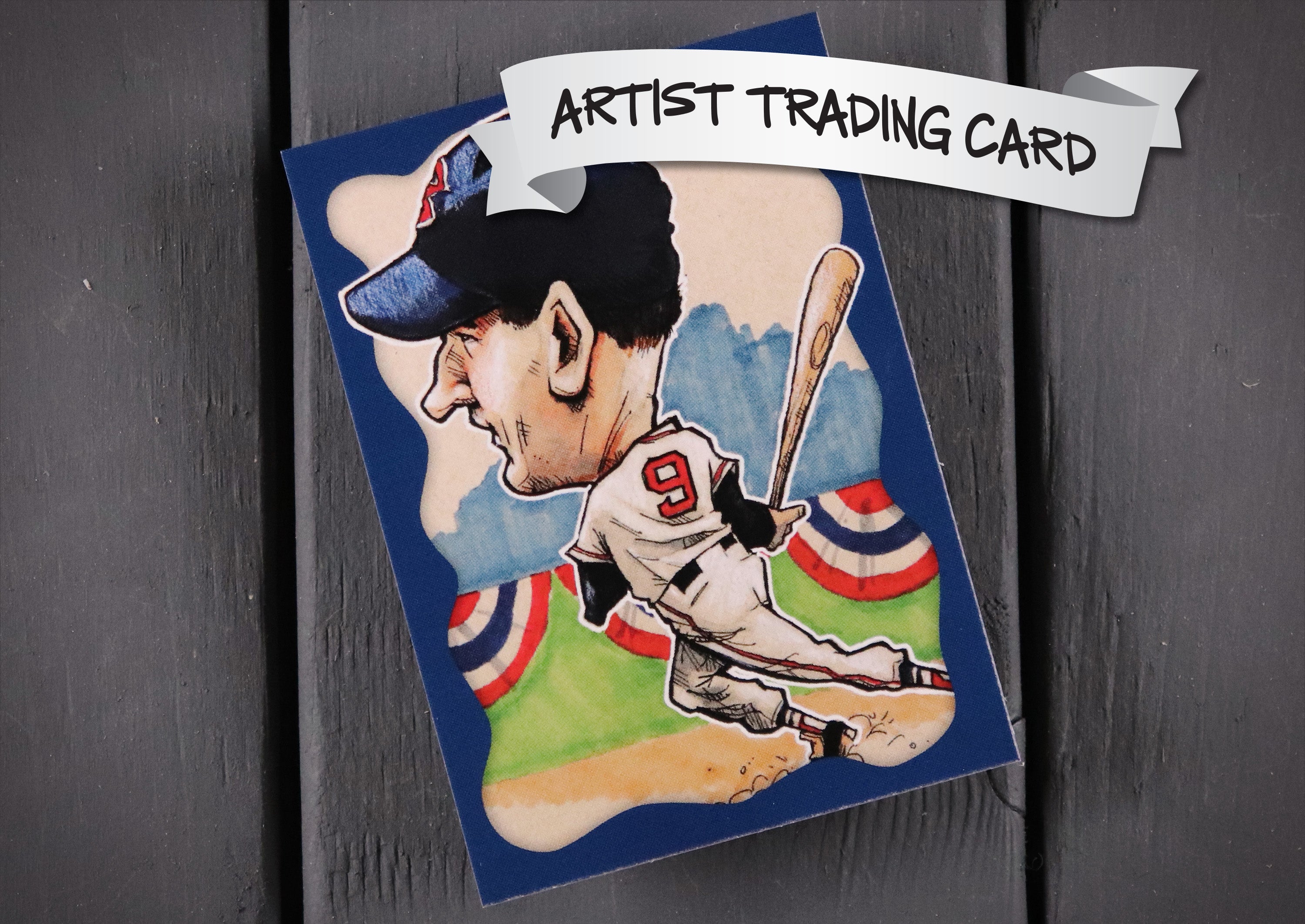 Ted Williams ACEO Limited Edition Baseball Art Card Boston Red Sox