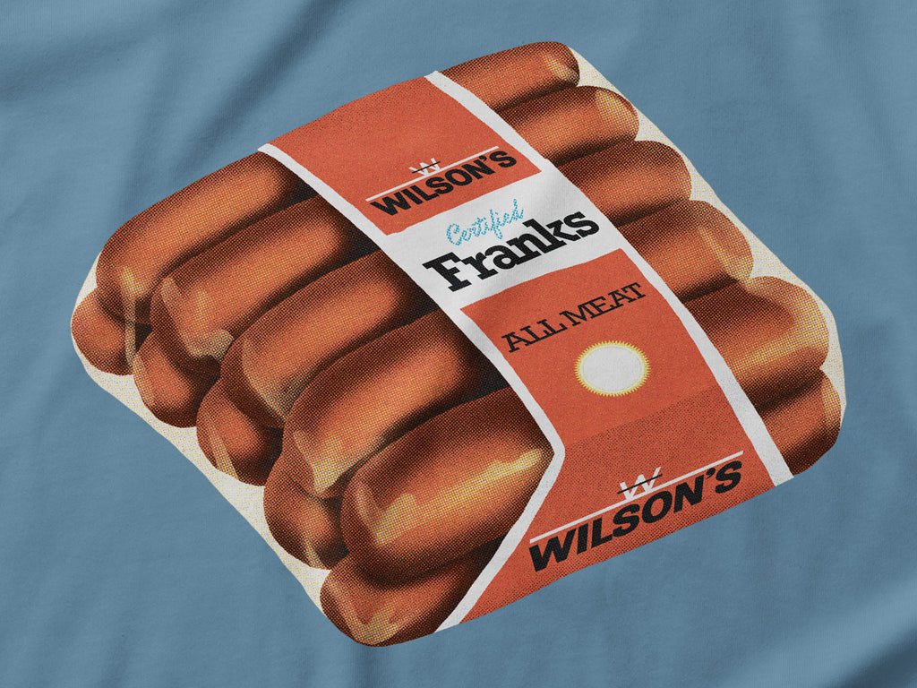 Wilson's Franks 50s Oddball Food Issue Unisex t-shirt