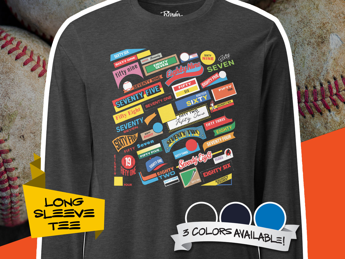 Years of Classic Baseball Design Long Sleeve T-shirt