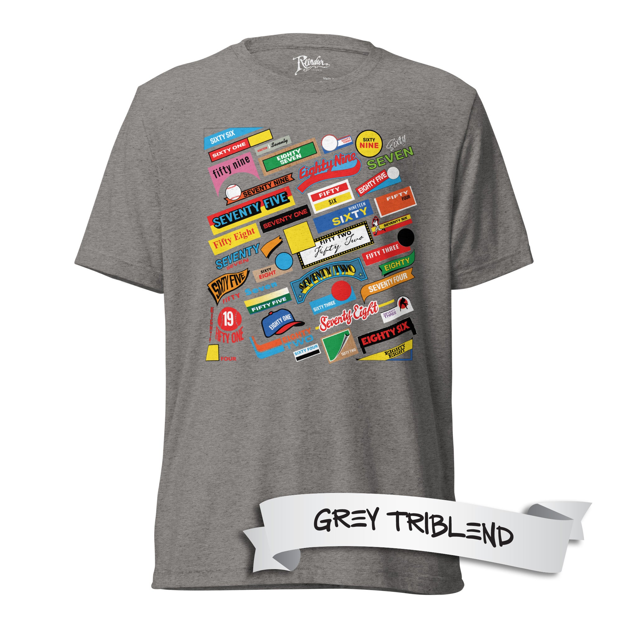 Years of Classic Baseball Card Design TRi-BLEND Short sleeve t-shirt