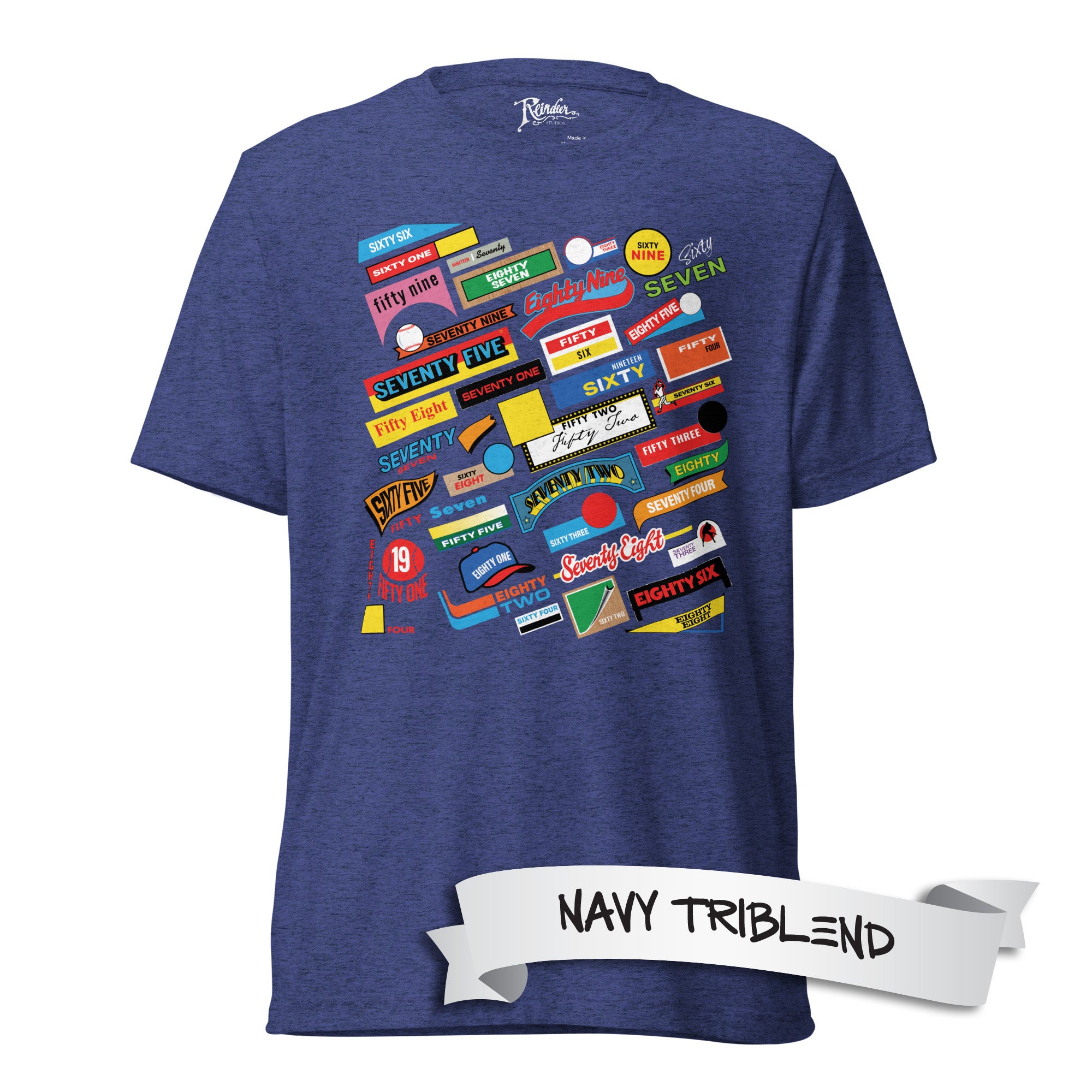 Years of Classic Baseball Card Design TRi-BLEND Short sleeve t-shirt