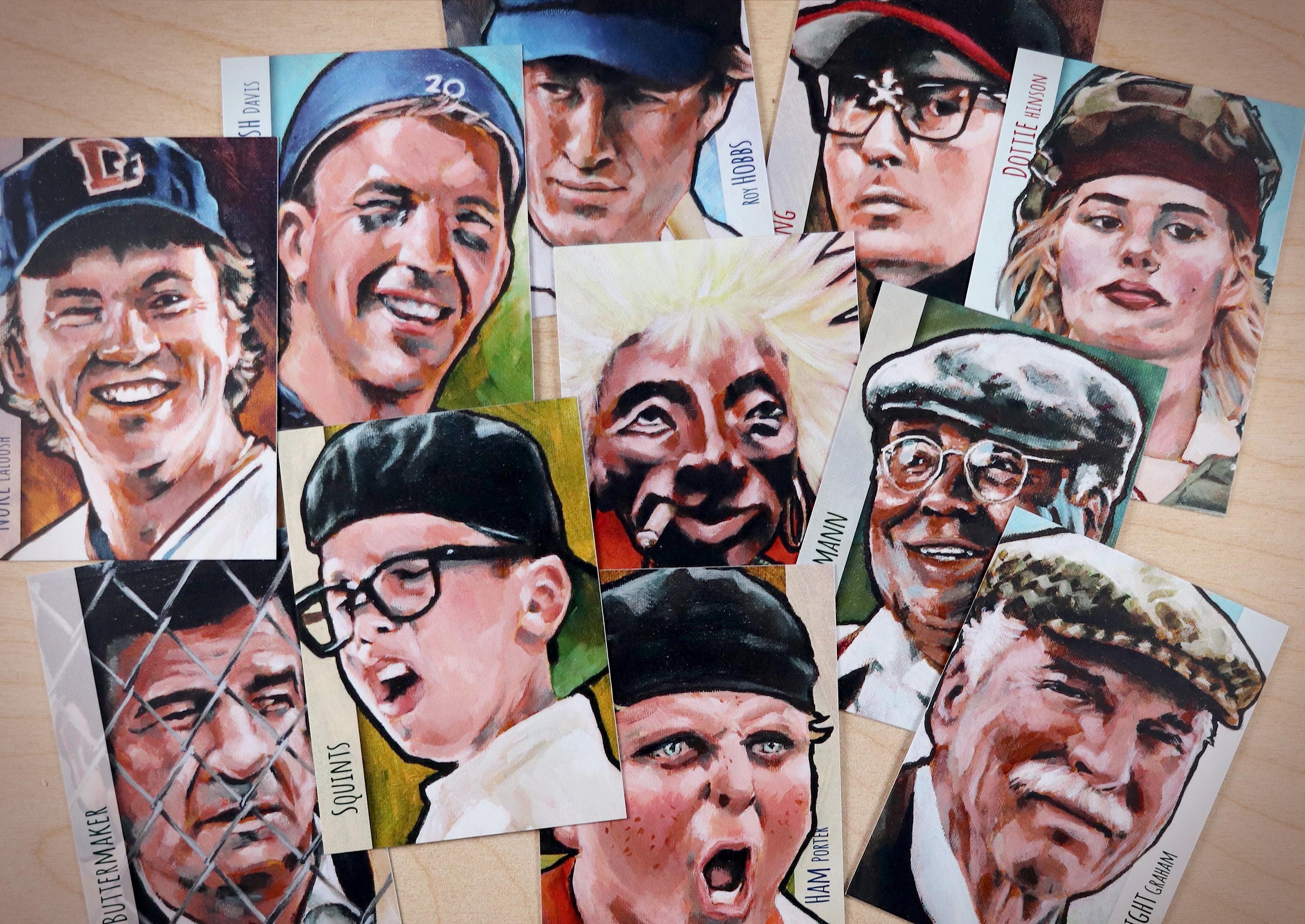 Baseball Movie Greats Complete Set (All 11 Cards) ACEO Limited Edition Baseball Art Cards