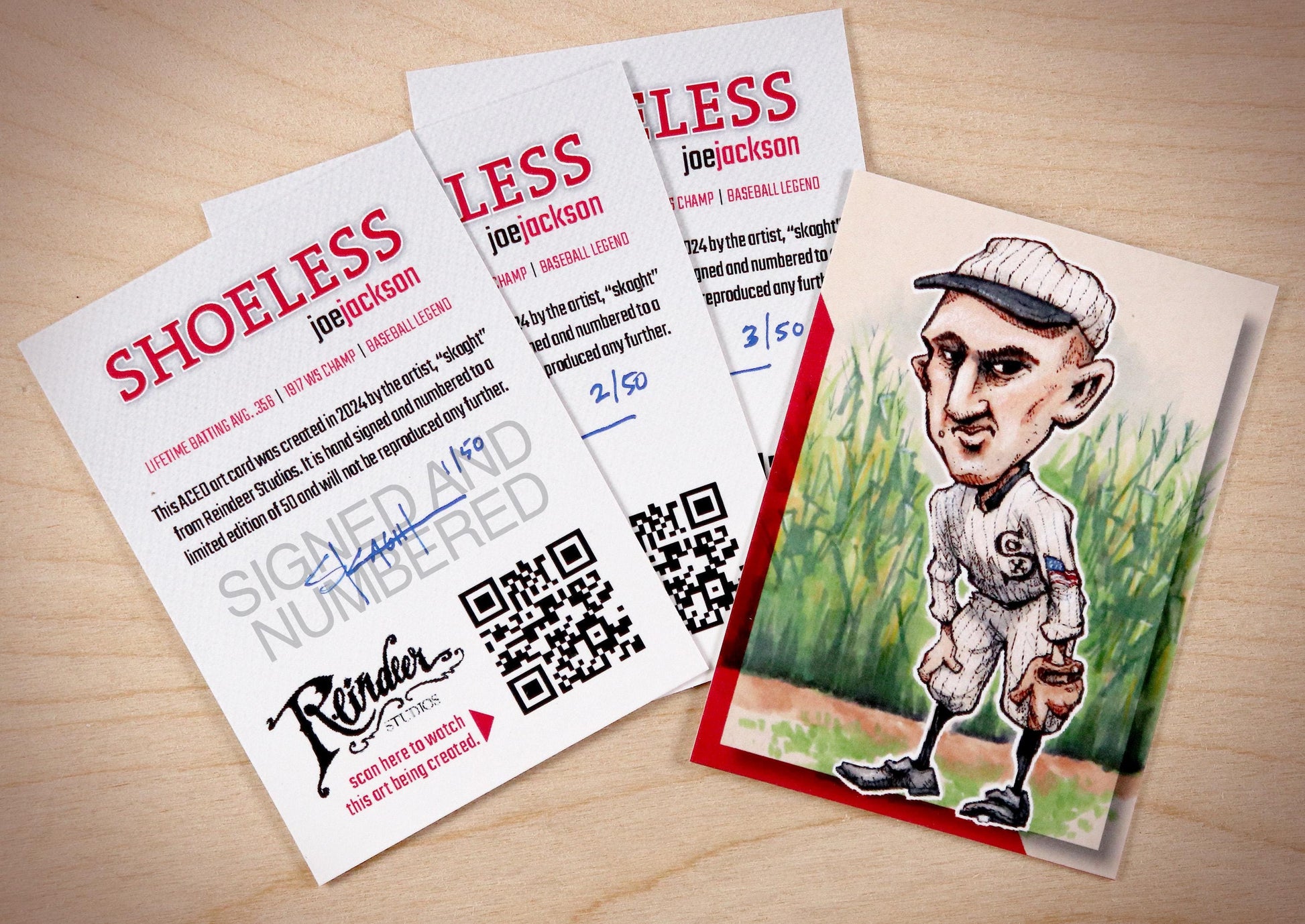 Shoeless Joe Jackson ACEO Limited Edition Baseball Art Card Chicago White Sox