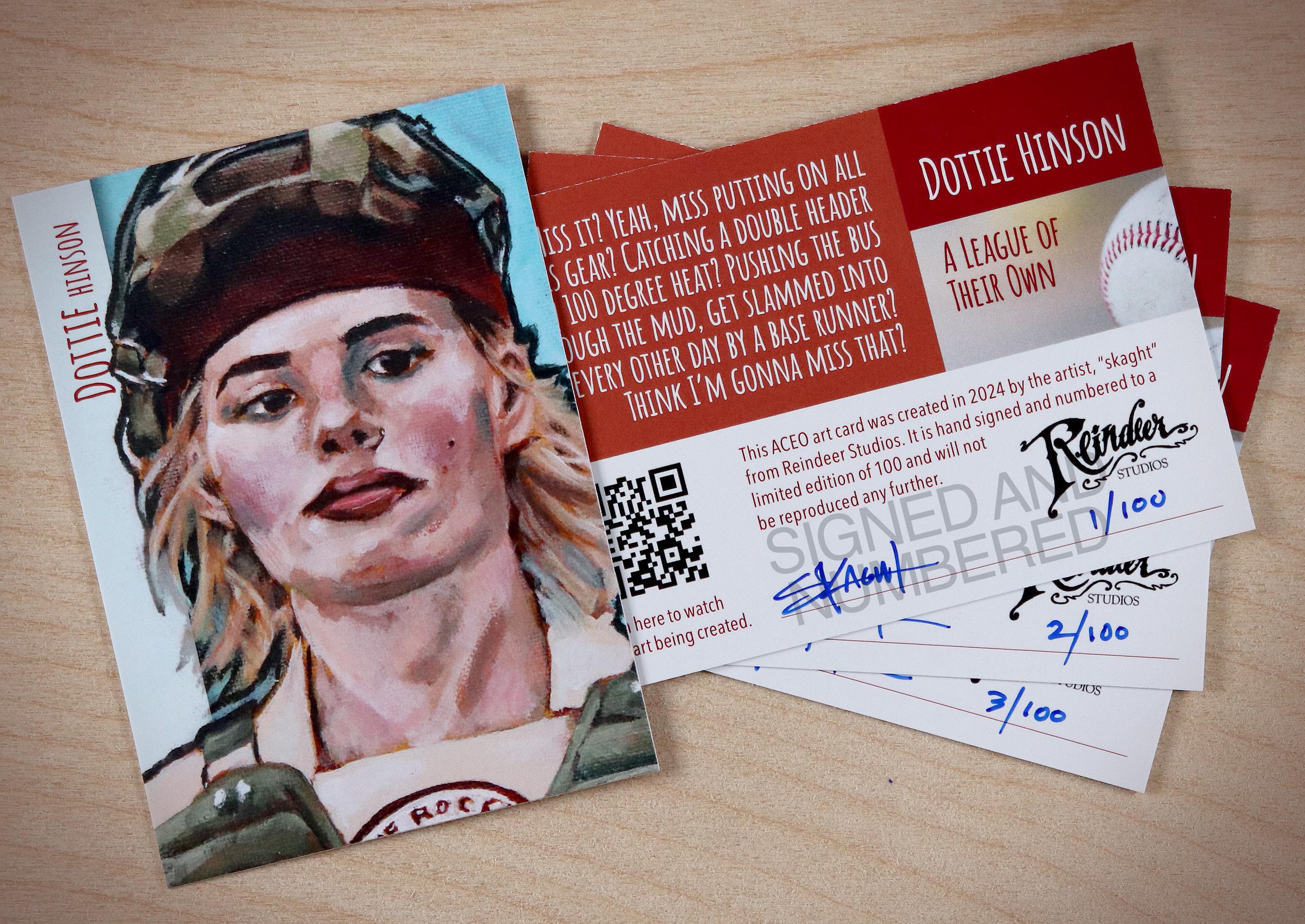 A League of Their Own Dottie Hinson Geena Davis ACEO Limited Edition Baseball Art Card