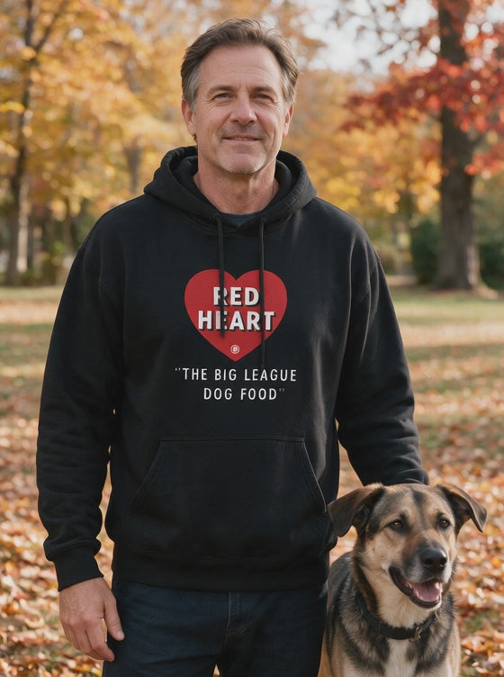 1954 Red Heart Dog Food Baseball Vintage Logo Unisex Pullover Hoodie
